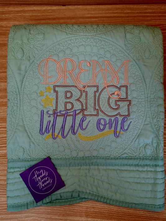 Baby Quilt-Dream Big (Green)