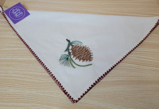 Cotton Dinner Napkins-Pinecones