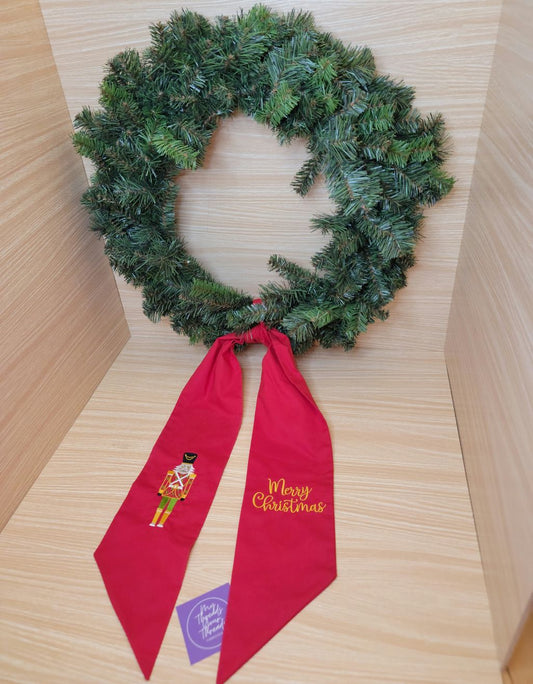 Holiday Wreath Sash-Nutcracker