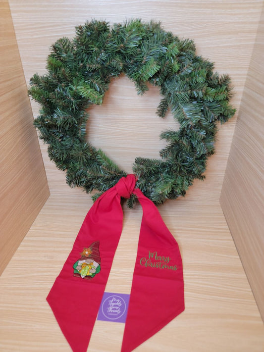 Holiday Wreath Sash-Gnome