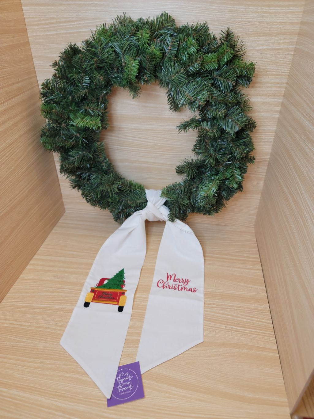 Holiday Wreath Sash-Holiday Truck