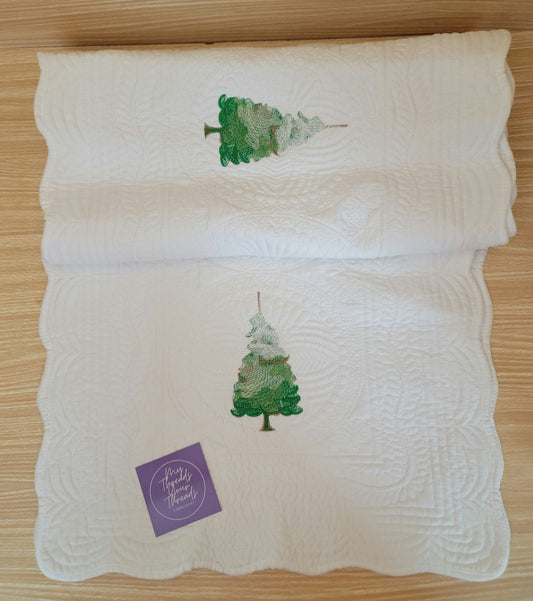 Table Runner-Snow Tree